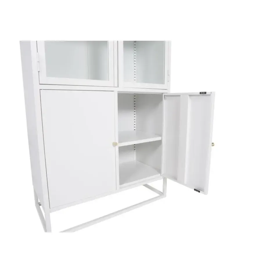 Svea - Noma vitrinekast - 80 x 190 cm - wit