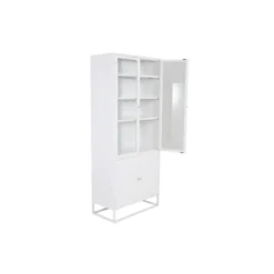 Svea - Noma vitrinekast - 80 x 190 cm - wit