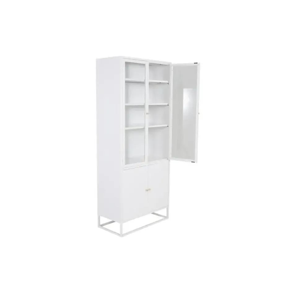 Svea - Noma vitrinekast - 80 x 190 cm - wit