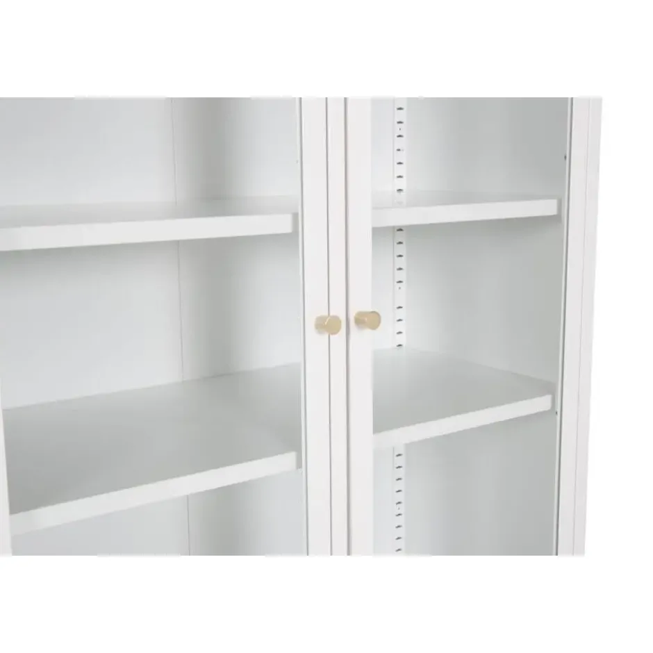 Svea - Noma vitrinekast - 80 x 190 cm - wit