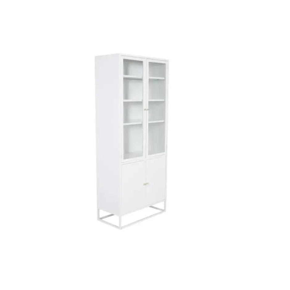 Svea - Noma vitrinekast - 80 x 190 cm - wit