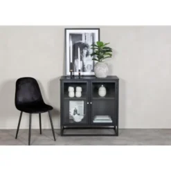 Svea - Noma vitrinekast - 85 x 85 cm - zwart