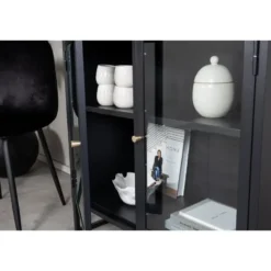 Svea - Noma vitrinekast - 85 x 85 cm - zwart
