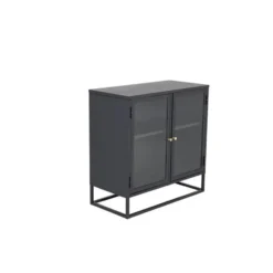 Svea - Noma vitrinekast - 85 x 85 cm - zwart