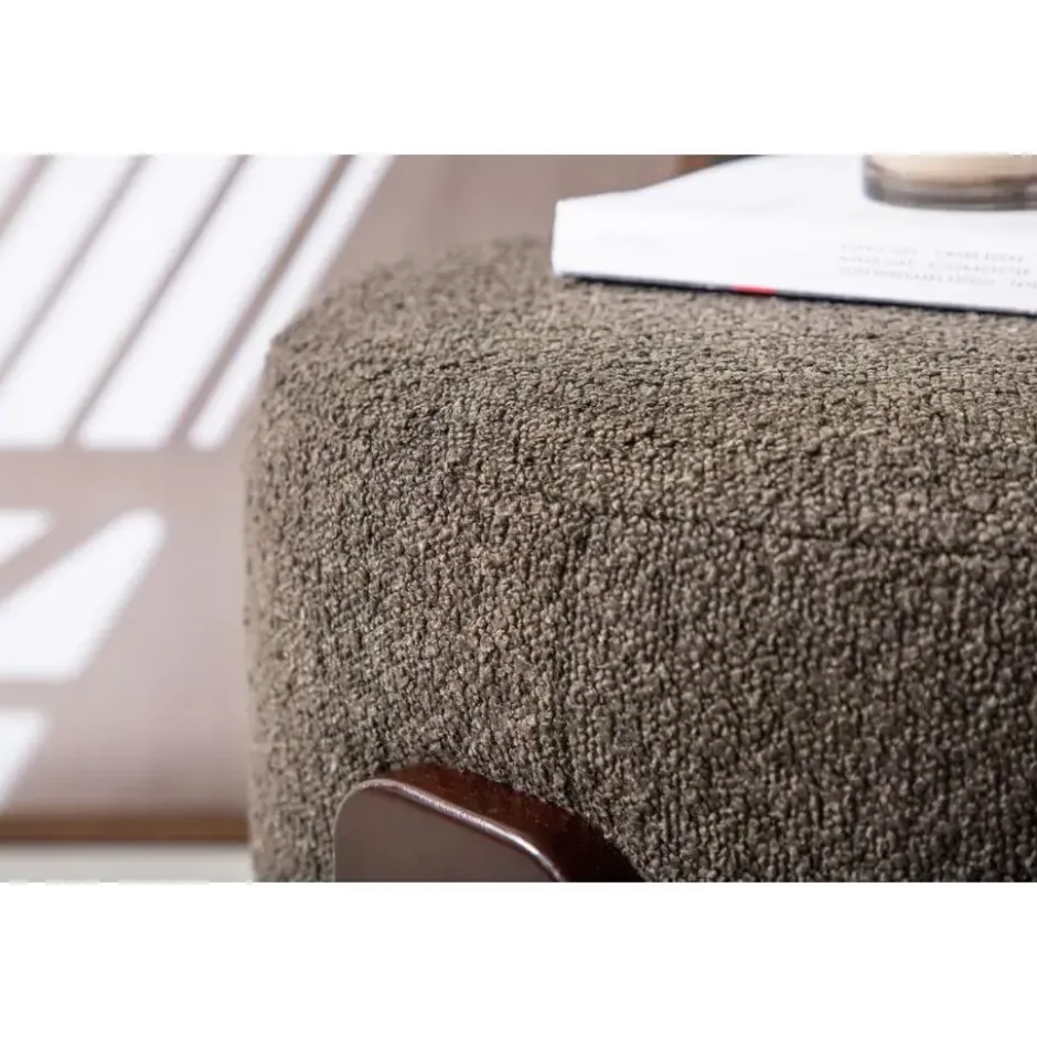 Svea - Nova hocker - boucle - donkergrijs