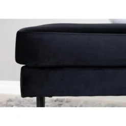Svea - Rio hocker - velvet - zwart
