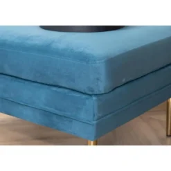Svea - Tess hocker - velvet - blauw
