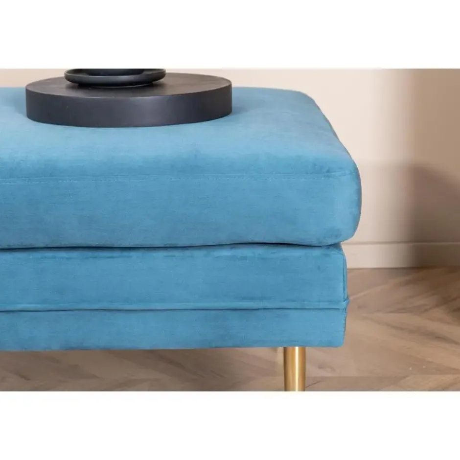 Svea - Tess hocker - velvet - blauw
