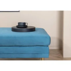 Svea - Tess hocker - velvet - blauw