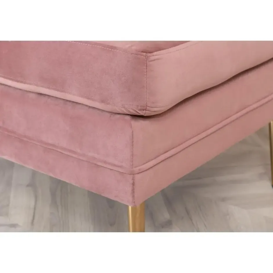Svea - Tess hocker - velvet - roze