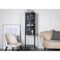 Svea - Zivo vitrinekast - 40 x 150 cm - grijs