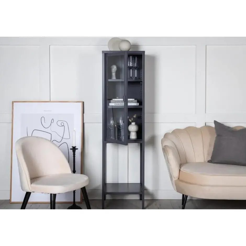 Svea - Zivo vitrinekast - 40 x 150 cm - grijs