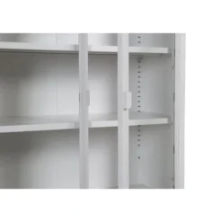 Svea - Zivo vitrinekast - 75 x 150 cm - wit