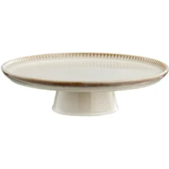 Taartplateau Camille - beige stoneware - Ø31 cm