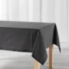 Tafelkleed/tafellaken - antraciet - 140 x 240 cm - katoen stof