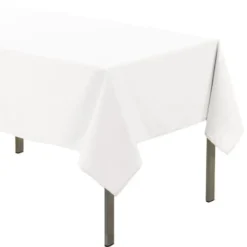 Tafelkleed wit - polyester - 140 x 200 cm - tafelkleden