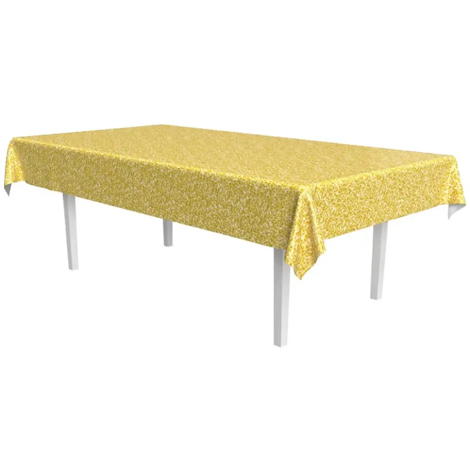 Tafellaken/tafelkleed goud - met bedrukte pailletten - 137 x 274 cm