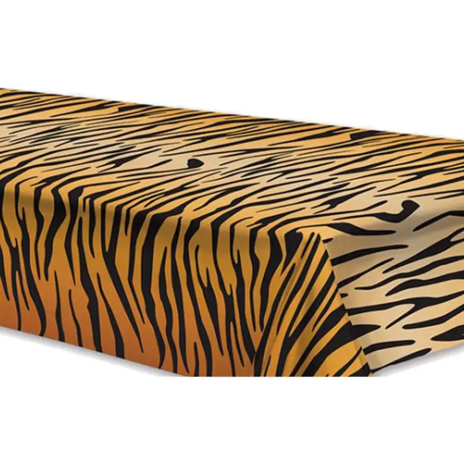 Tafellaken/tafelkleed tijger print - 137 x 274 cm - Jungle thema