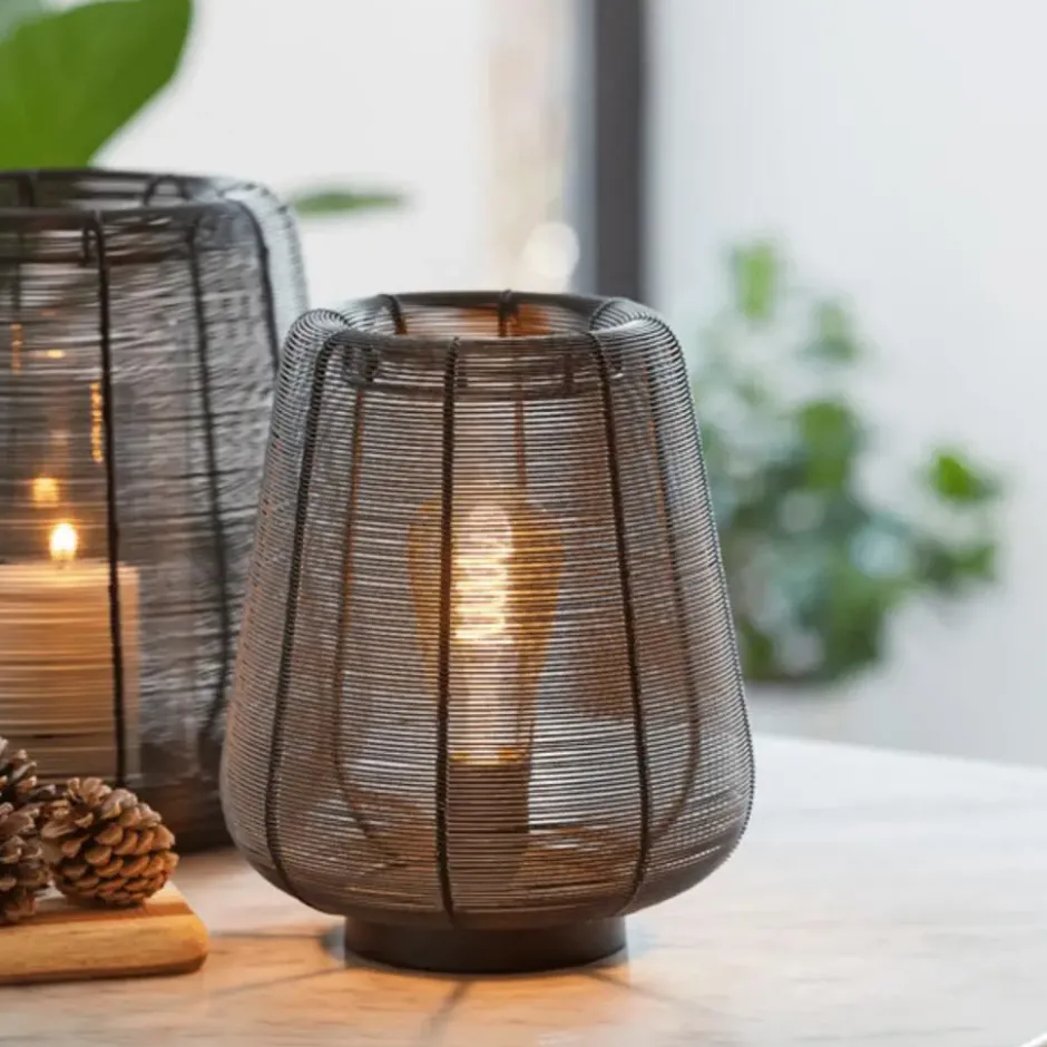 Tafellamp Adeta - Zwart - Ø22cm