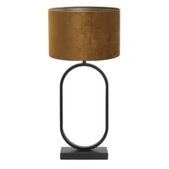 Tafellamp Jamiri/Gemstone - Zwart/Goud - Ø30x67cm