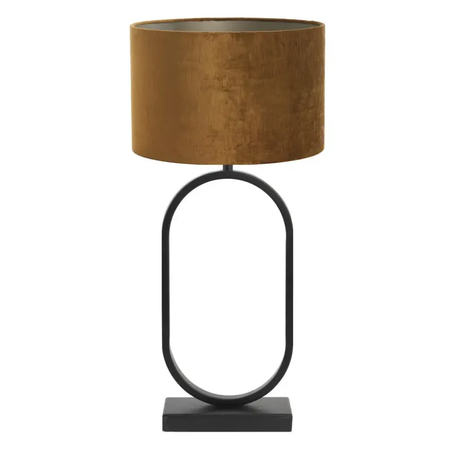 Tafellamp Jamiri/Gemstone - Zwart/Goud - Ø30x67cm