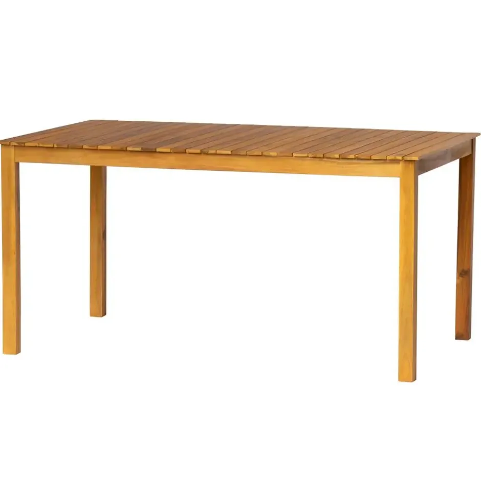 Tafel voor binnen en buiten, 6 personen, in acacia