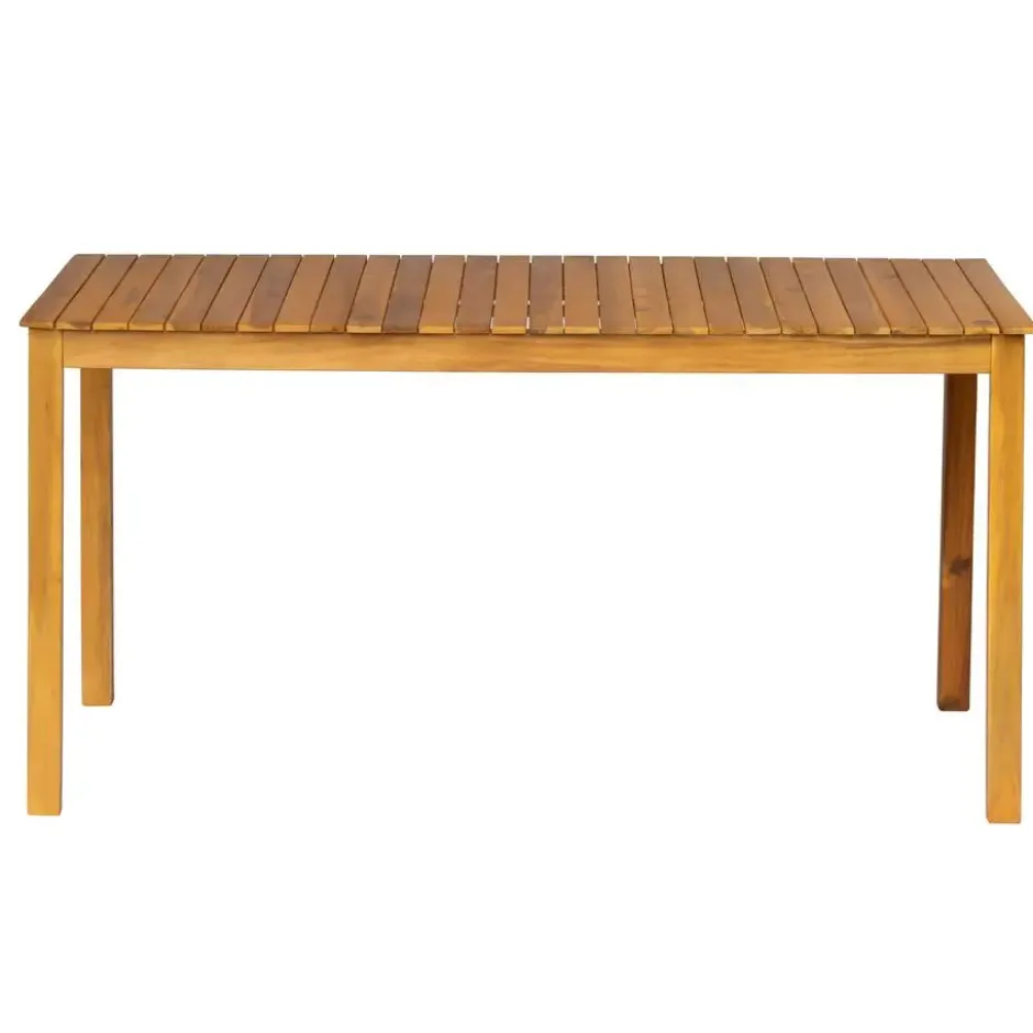 Tafel voor binnen en buiten, 6 personen, in acacia