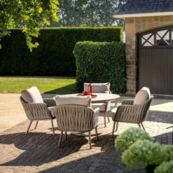 Taste by 4 Seasons Cannes tuinset 5-delig - Sarah lage tafel Ø130cm
