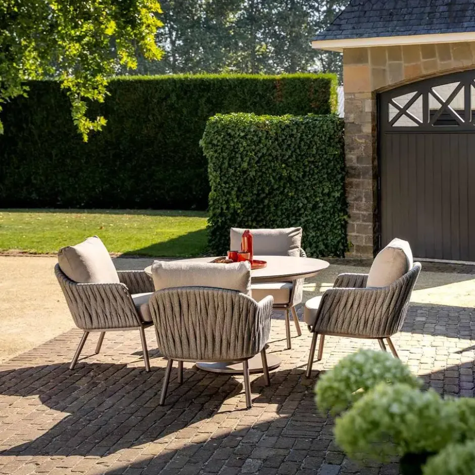 Taste by 4 Seasons Cannes tuinset 5-delig - Sarah lage tafel Ø130cm