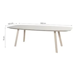 Taste by 4 Seasons Manolo tuintafel 240x103 cm - latte