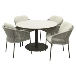 Taste Florence/Rodez ronde 4-persoons tuinset Ø120 cm. - Terre