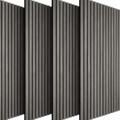 tectake Akoestische panelen Sonic Wall houtlook, Lichtgrijze Eik