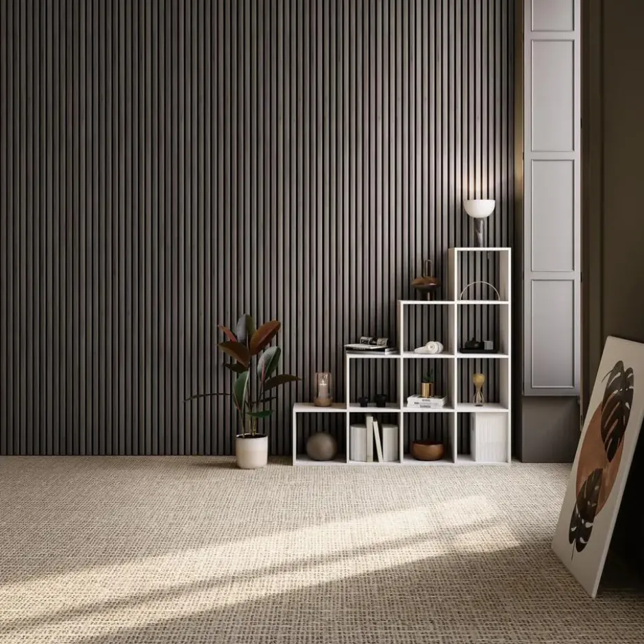 tectake Akoestische Panelen - Geluidsisolatie - MDF Houtfineer - Eiken Grijs