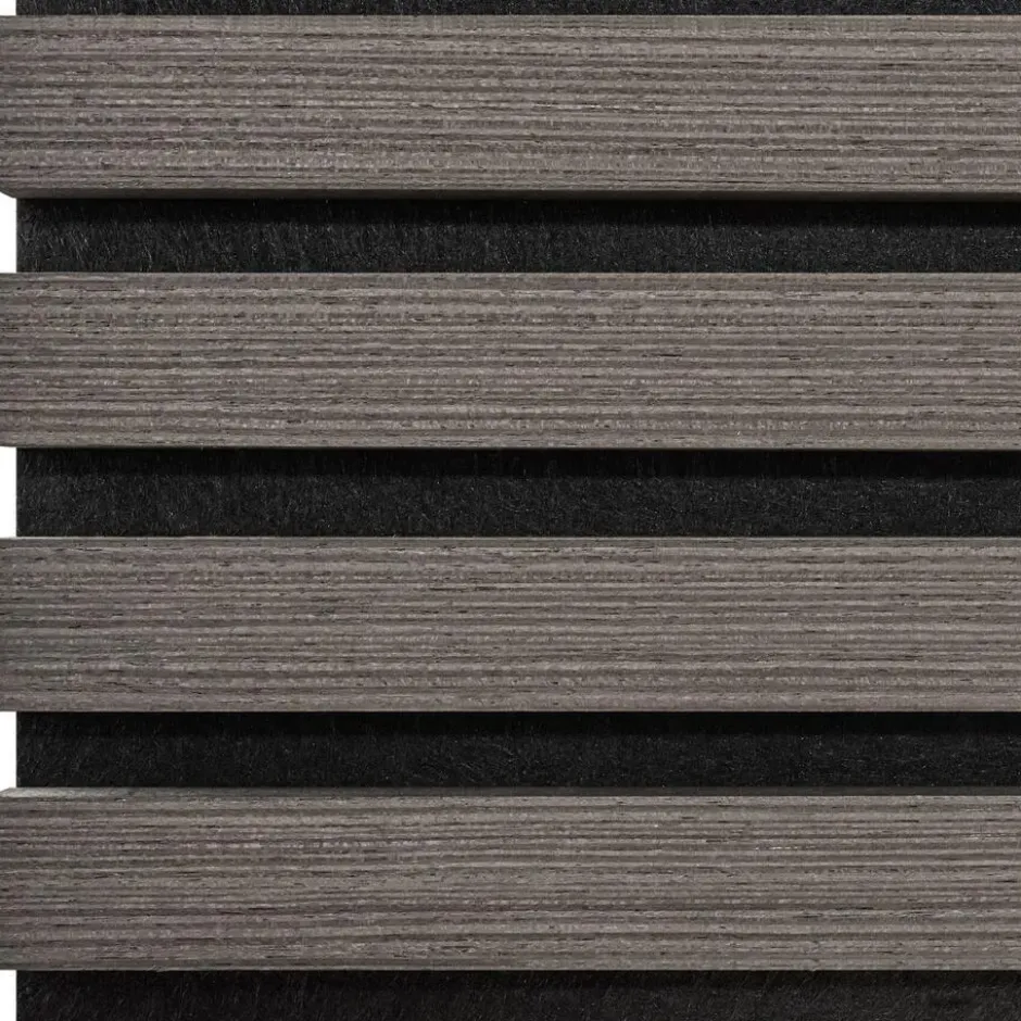 tectake Akoestische Panelen - Geluidsisolatie - MDF Houtfineer - Eiken Grijs