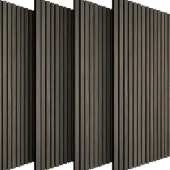tectake Akoestische Panelen, 120x60 cm, Houtfineer, Geluidsabsorberend, 3D