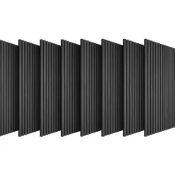 tectake Akoestische panelen Sonic Wall IV in houtlook, Zwarte Eik