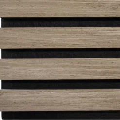 tectake Akoestische panelen Sonic Wall houtlook, Donker Eiken