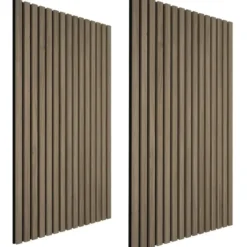 tectake Akoestische panelen Sonic Wall houtlook, Donker Eiken