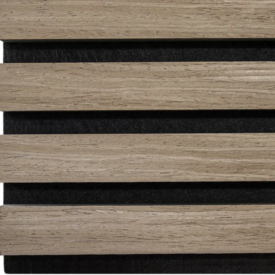 tectake Akoestische panelen Sonic Wall houtlook, Donker Eiken