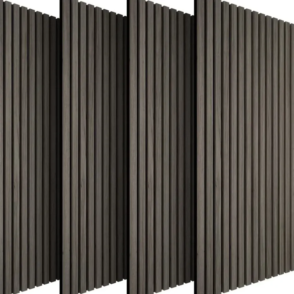 tectake Akoestische panelen Sonic Wall houtlook, Eiken Grijs