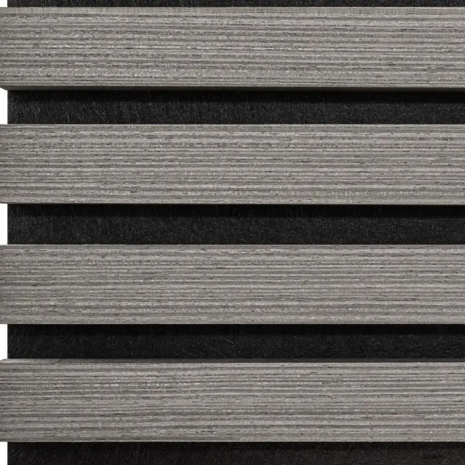 tectake Akoestische panelen Sonic Wall IV in houtlook, Lichtgrijze Eik