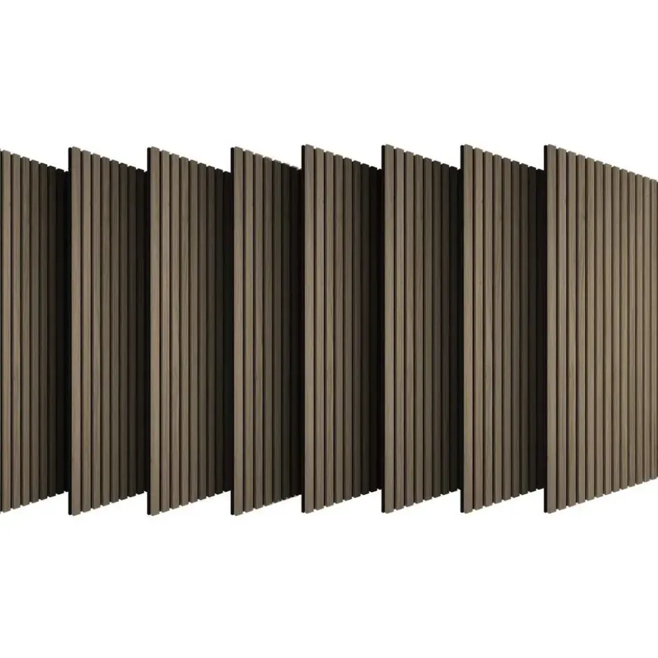 tectake Akoestische panelen Sonic Wall III in houtlook, Donker Eiken