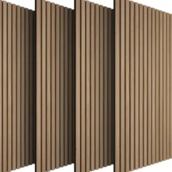 tectake Akoestische Panelen 120 x 60 cm Echt Houtfineer Geluidsabsorberend Vilt