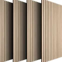 tectake Akoestische panelen Sonic Wall IV in houtlook, Licht Eiken