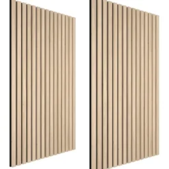 tectake Akoestische Wandpanelen - MDF Houtfineer - Licht Eiken - 110x50cm