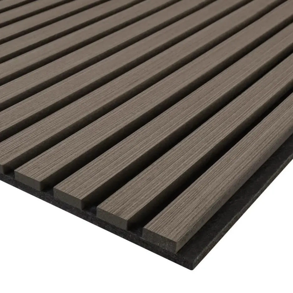 tectake Akoestische Wandpanelen Set van 4 - Eiken Grijs