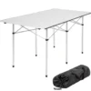 tectake Aluminium campingklaptafel incl. tas 140x70x70 cm, Grijs