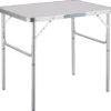 tectake Aluminium campingklaptafel 75 x 55 x 68 cm, Grijs