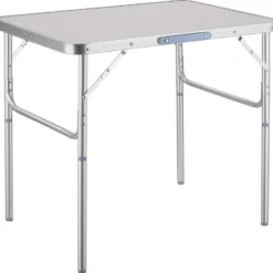 tectake Aluminium campingklaptafel 75 x 55 x 68 cm, Grijs