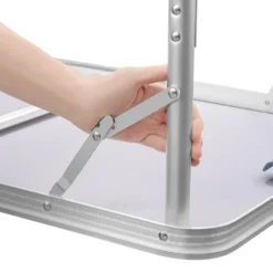 tectake Aluminium campingklaptafel 75 x 55 x 68 cm, Grijs